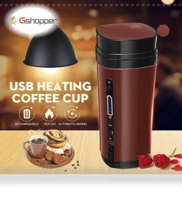 Rechargeable Heating Self-stirring Warm Coffee Cup — Beverage Warmers