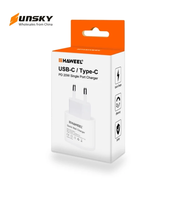 20W Single USB-C / Type-C Interface QC Travel Charger — Chargers, HAWEEL