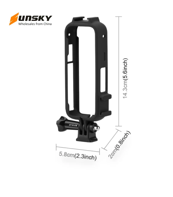 Cold Shoe PC Plastic Protective Frame with Adapter Mount & Screw — Camera Brackets, PULUZ