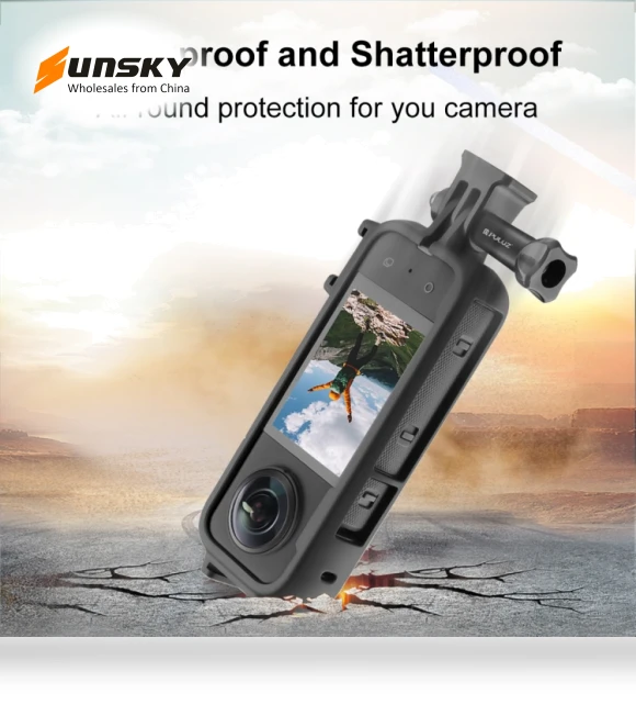 Cold Shoe PC Plastic Protective Frame with Adapter Mount & Screw — Camera Brackets, PULUZ