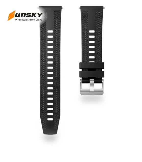 Hybrid Nylon Silicone Watch Band — Watch Straps & Bands, Garmin