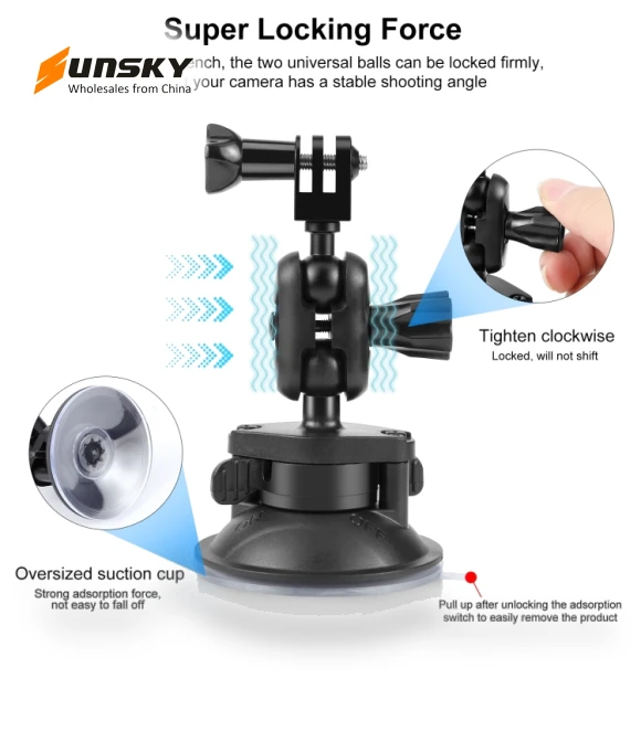 Magic Arm Suction Cup Mount — Vehicle Mounts, PULUZ