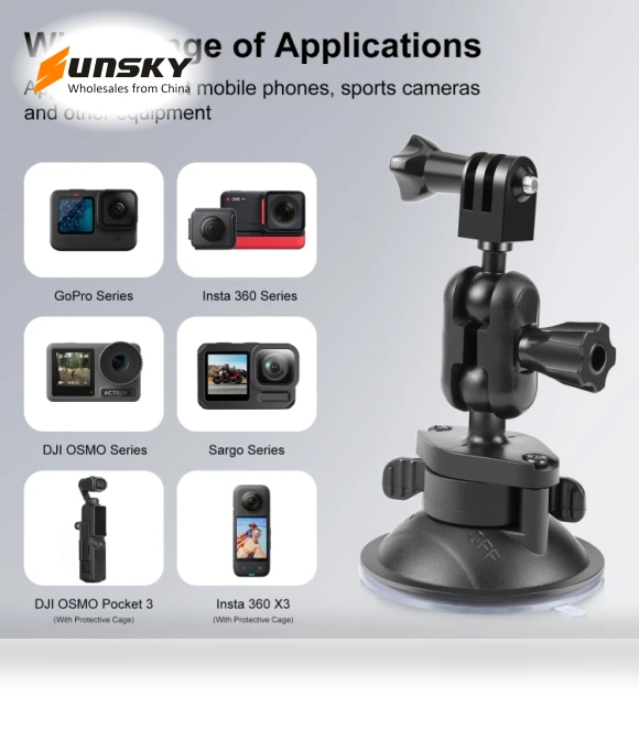 Magic Arm Suction Cup Mount — Vehicle Mounts, PULUZ