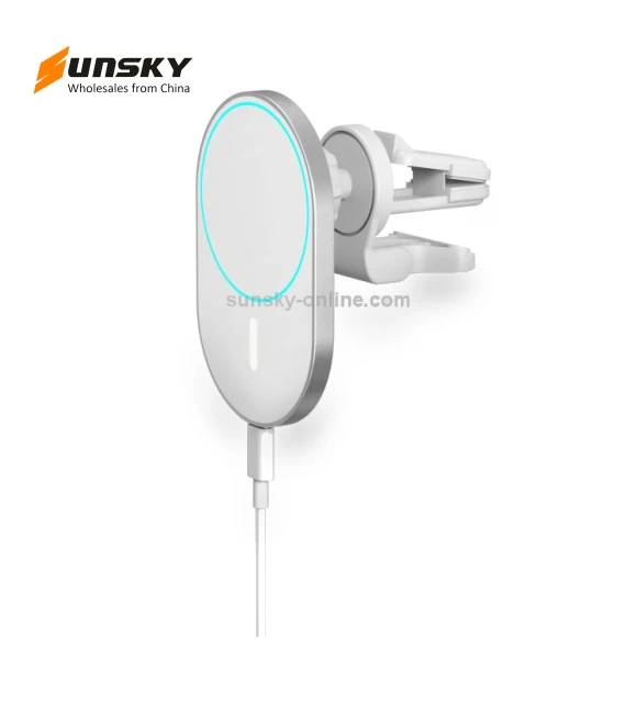 Magsafe Car Air Outlet Vent Mount Clamp Holder with 15W Fast Charging Qi Magnetic Wireless Charger — Vehicle Phone Holders