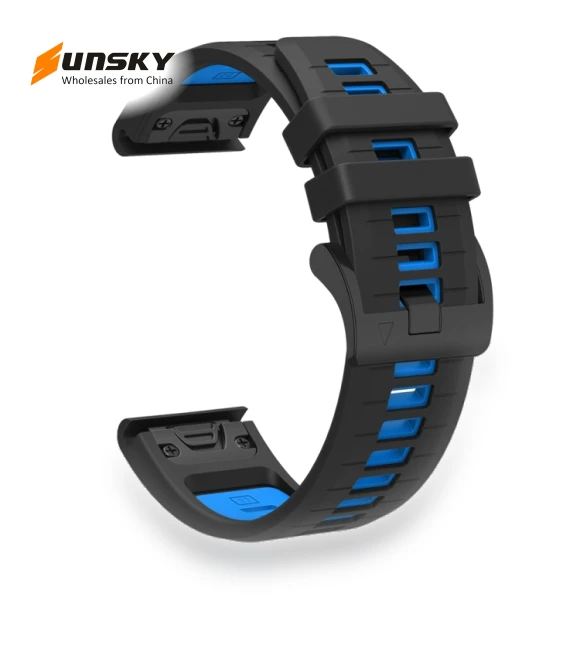 Two Color Quick Release Silicone Watch Band — Girls' Watch Straps, Garmin