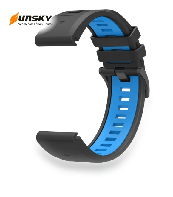 Two Color Quick Release Silicone Watch Band — Girls' Watch Straps, Garmin