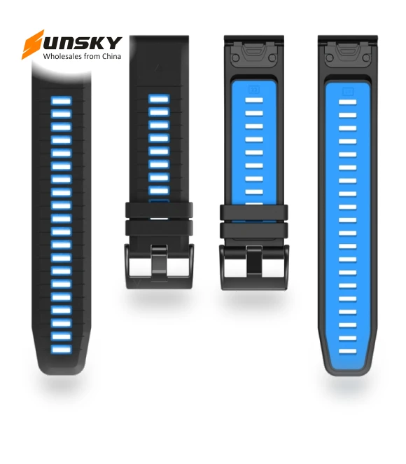 Two Color Quick Release Silicone Watch Band — Girls' Watch Straps, Garmin