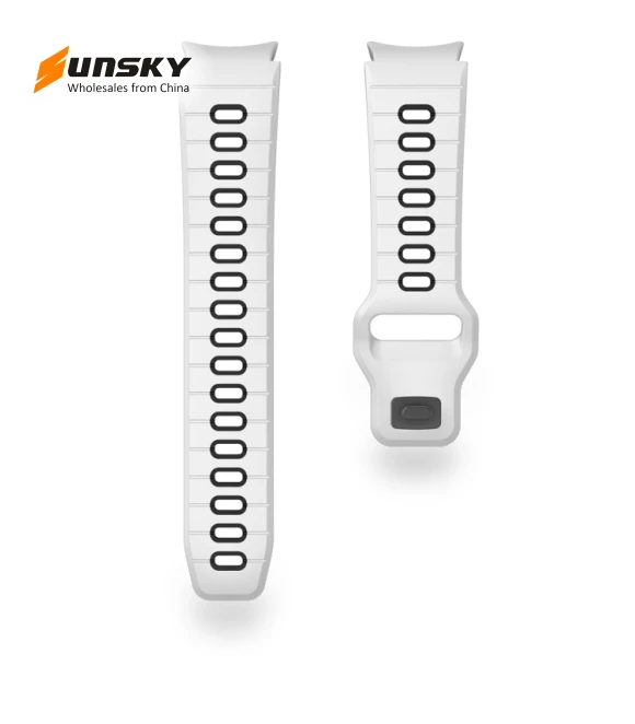 Two Color Stripes Reverse Buckle Silicone Watch Band — Bands, Samsung