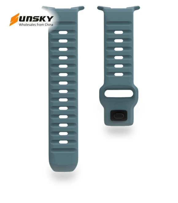 Wave Texture Reverse Buckle Silicone Watch Band — Smartwatch Straps, Samsung