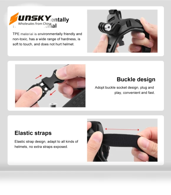Motorcycle Helmet Chin Strap Mount — Steady Shots, PULUZ
