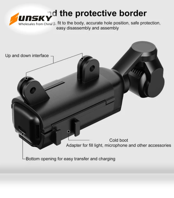 Plastic Protection Frame Expansion Cold Shoe Adapter Bracket — Shoe Mount, PULUZ