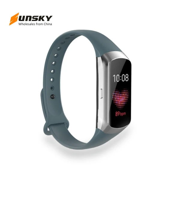 Silicone Glossy Nail Button Watch Band — Smartwatch Straps, Samsung