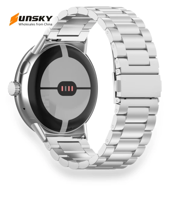Three Beads Stainless Steel Metal Watch Band — Bands