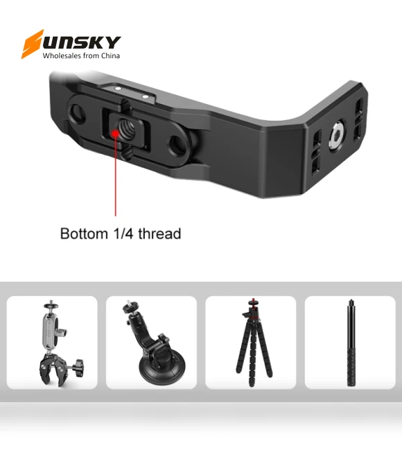 Vertical Horizontal Shooting Quick Release Metal L Bracket — Camera Brackets, PULUZ