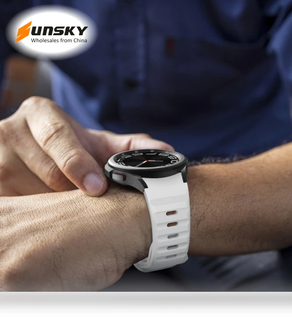 Wave Texture Reverse Buckle Silicone Watch Band — Watch Straps & Bands, Samsung