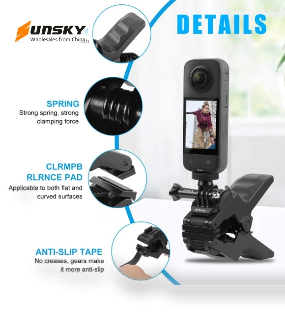 Action Sports Cameras Jaws Flex Clamp Mount with Phone Clamp — Mounts & Clamps, PULUZ