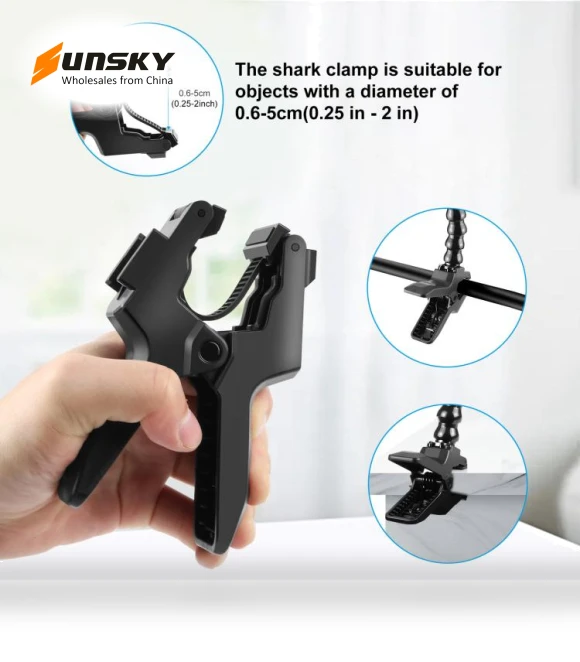 Action Sports Cameras Jaws Flex Clamp Mount with Phone Clamp — Mounts & Clamps, PULUZ