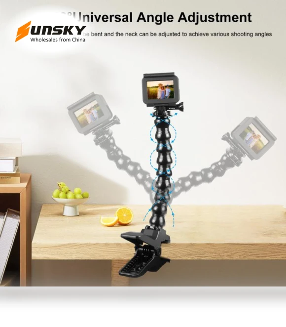 Action Sports Cameras Jaws Flex Clamp Mount with Phone Clamp — Mounts & Clamps, PULUZ