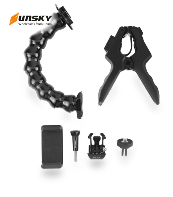 Action Sports Cameras Jaws Flex Clamp Mount with Phone Clamp — Mounts & Clamps, PULUZ