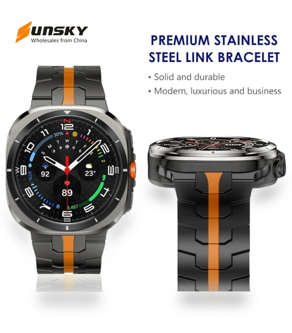 Butterfly Buckle Titanium Alloy Watch Band — Bands, Samsung