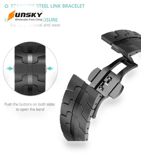 Butterfly Buckle Titanium Alloy Watch Band — Bands, Samsung