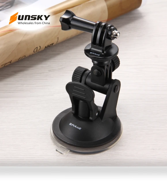 Car Suction Cup Mount with Screw & Tripod Mount Adapter & Storage Bag — Wearable Cameras, PULUZ