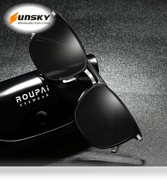 Fashion UV400 Square Frame Polarized Sunglasses — Sunglasses