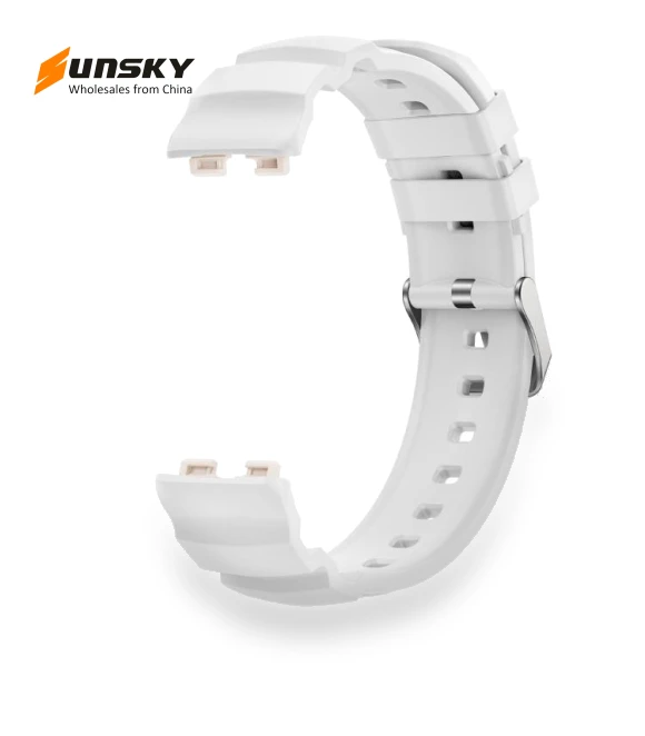 Silver Buckle Silicone Watch Band — Bands, Huawei