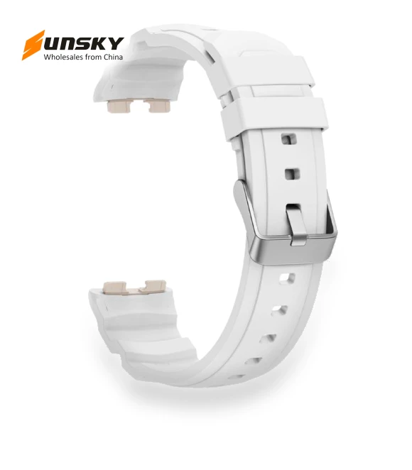 Silver Buckle Silicone Watch Band — Bands, Huawei