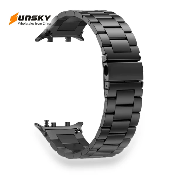 Three Beads Stainless Steel Watch Band — Watch Accessories, Huawei