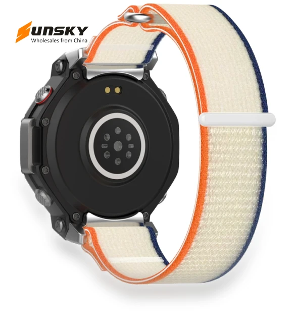 Two Tone Nylon Hook and Loop Fastener Watch Band — Watch Straps & Bands, Amazfit