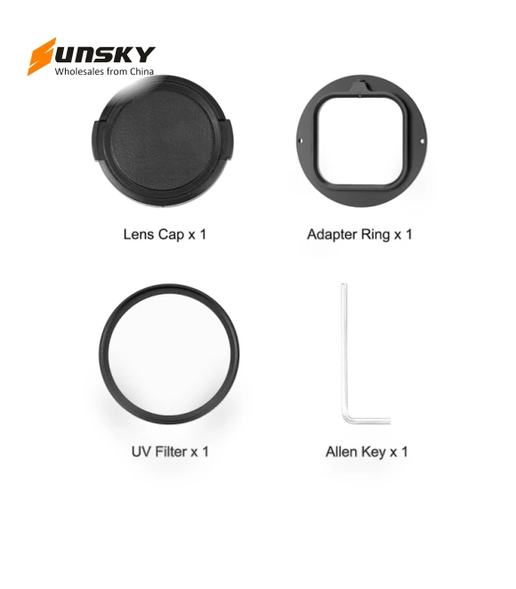 UV Lens Filter Adapter Ring with Lens Cover — Filter Sets, PULUZ