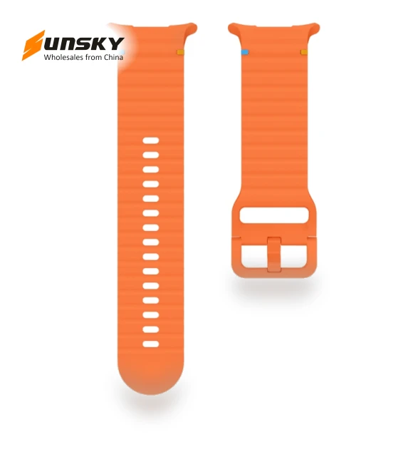 Wavy Grain Stitched Silicone Watch Band — Bands, Samsung