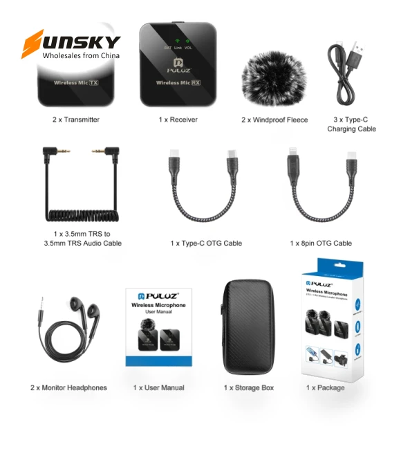Wireless Lavalier Microphone — Wireless Systems, PULUZ