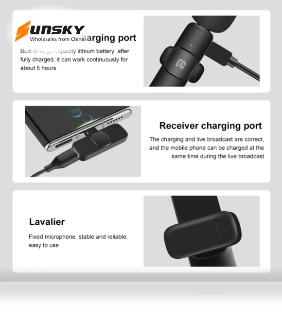 Wireless Lavalier Noise Reduction Reverb Microphones — Wireless Systems, PULUZ