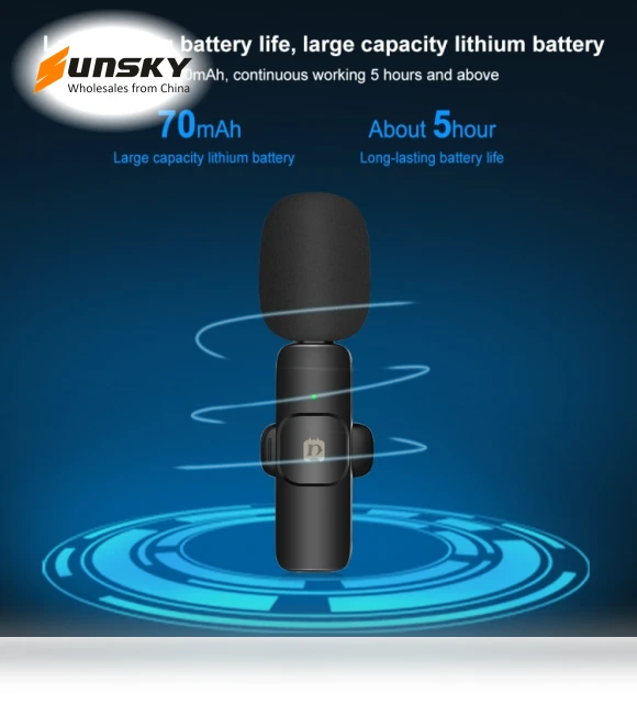 Wireless Lavalier Noise Reduction Reverb Microphones — Wireless Systems, PULUZ