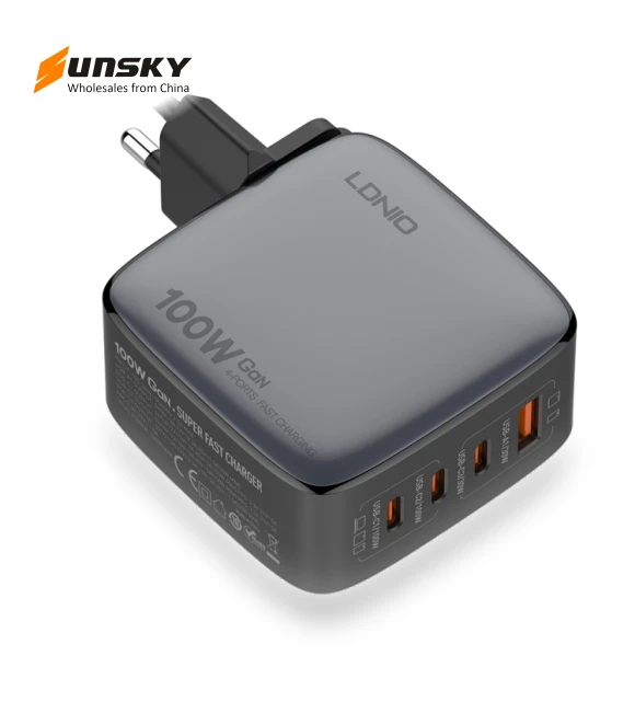 100W GaN USB+3 USB-C Interface Charger — Chargers, LDNIO