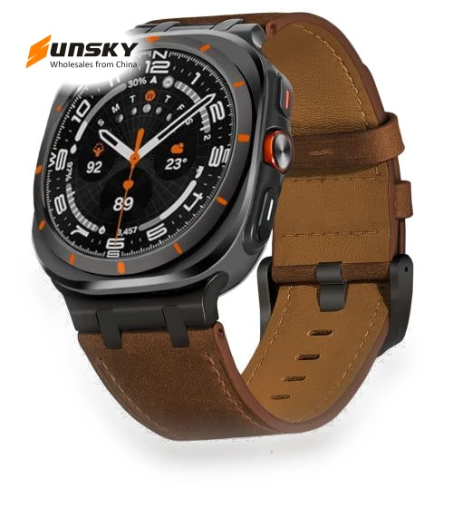 Crazy Horse Leather Watch Band — Bands, Samsung