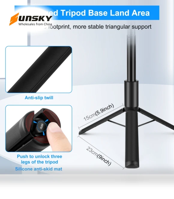 Retractable Invisible Selfie Stick with Tripod — Selfie Sticks, PULUZ