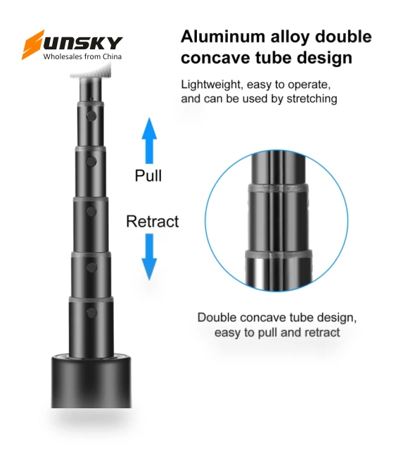 Retractable Invisible Selfie Stick with Tripod — Selfie Sticks, PULUZ