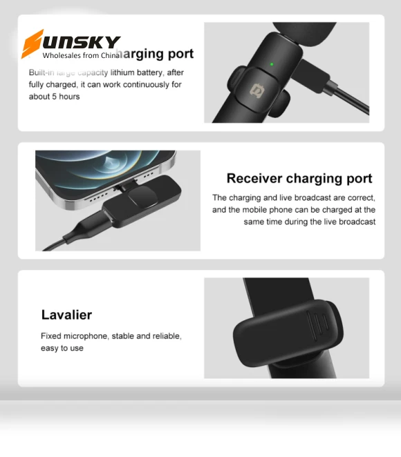 Wireless Lavalier Noise Reduction Reverb Microphones — Wireless Systems, PULUZ