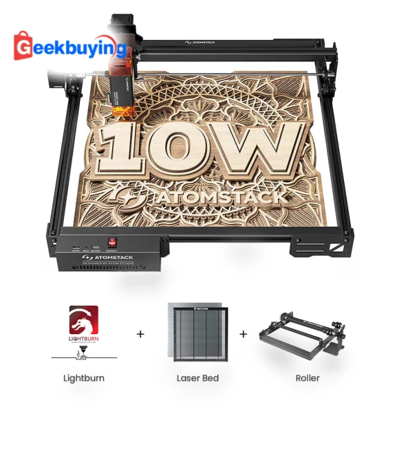 10W Laser Engraver with Accessories — Engraving Equipment & Accessories, ATOMSTACK
