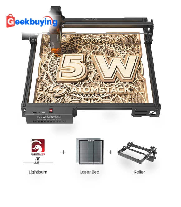 5W Laser Engraver with Accessories — Engraving Equipment & Accessories, ATOMSTACK
