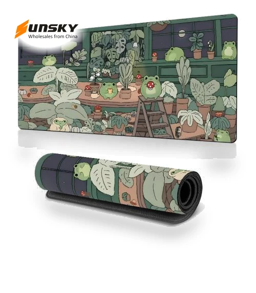 Frog Mouse Pad Cute Green Desk Mat — Mouse Pads