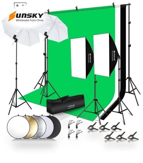 LED Light Studio Softbox Photography Kit — Video Lights, PULUZ