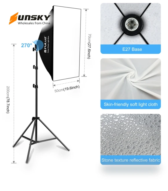 LED Light Studio Softbox Photography Kit — Video Lights, PULUZ