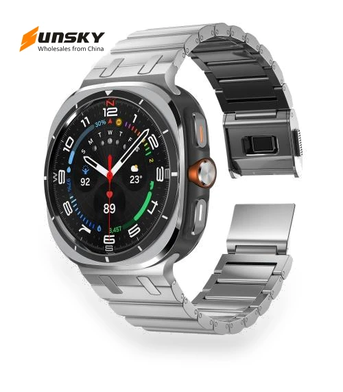 One Bead Titanium Metal Watch Band — Watch Accessories, Samsung