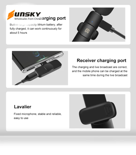 Wireless Lavalier Noise Reduction Reverb Microphone — Wireless Systems, PULUZ