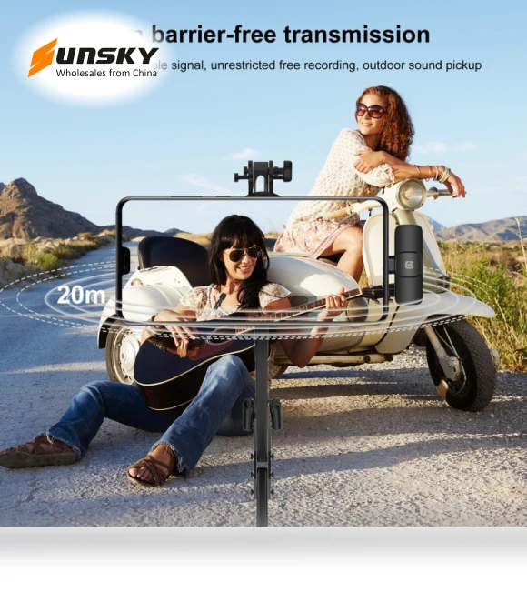 Wireless Lavalier Noise Reduction Reverb Microphone — Wireless Systems, PULUZ