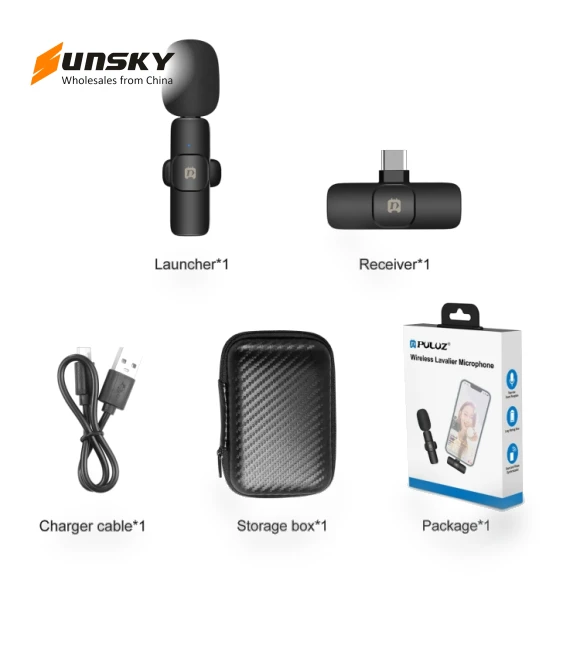 Wireless Lavalier Noise Reduction Reverb Microphone — Wireless Systems, PULUZ